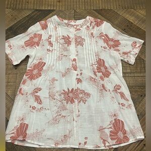 Floral Button-Up Blouse